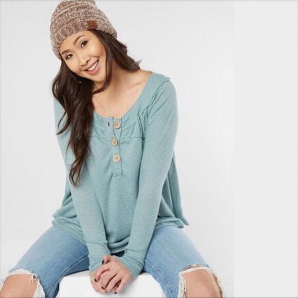 Free People We The Free Must Have Henley Top Size XS - Picture 3 of 9